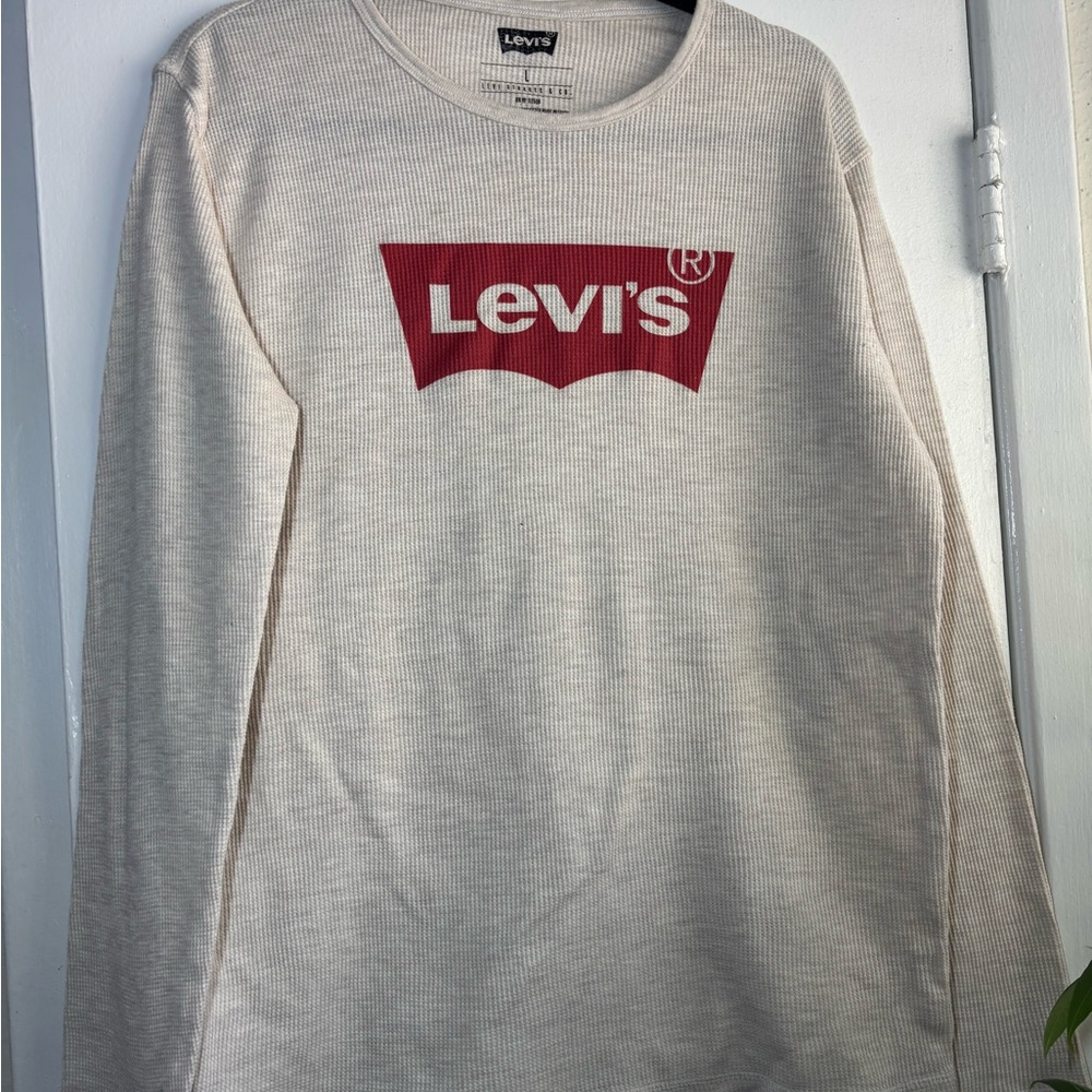 Levi's White Tee with Red Logo